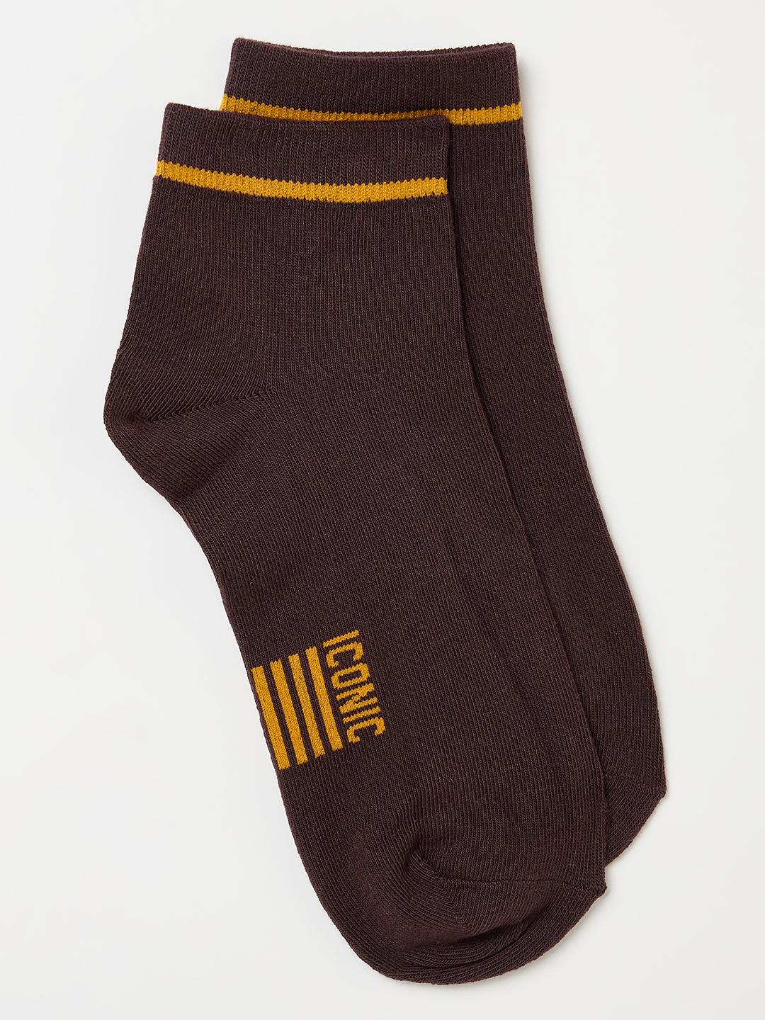 Iconic Men Multicolour Solid Socks - Pack of 5
