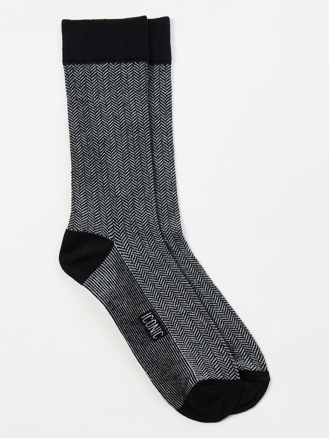 Iconic Men Grey Herringbone Socks