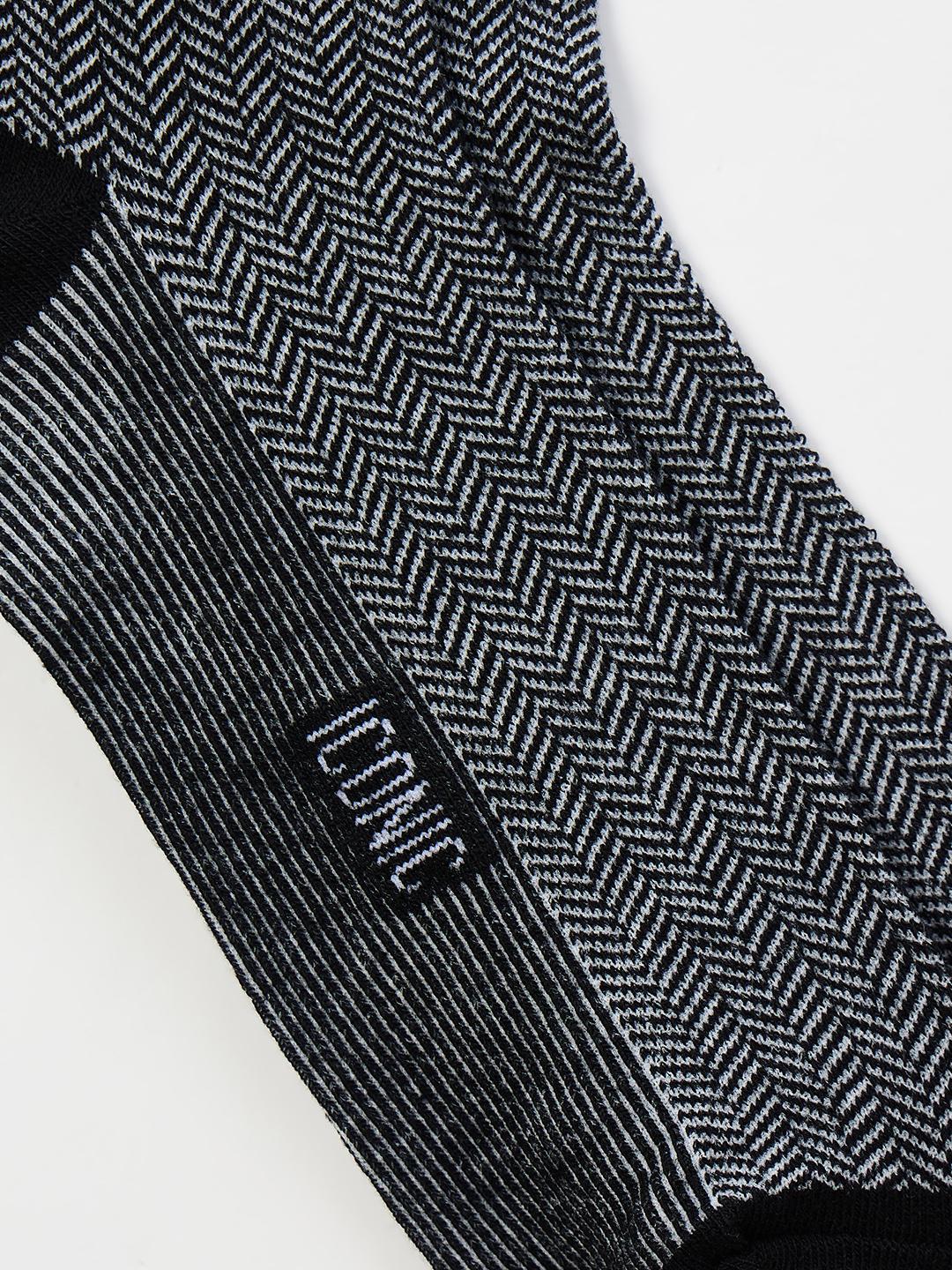 Iconic Men Grey Herringbone Socks