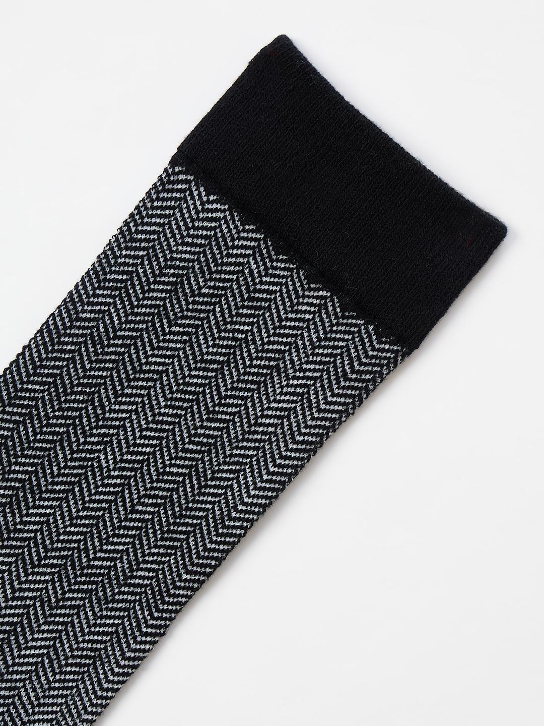 Iconic Men Grey Herringbone Socks