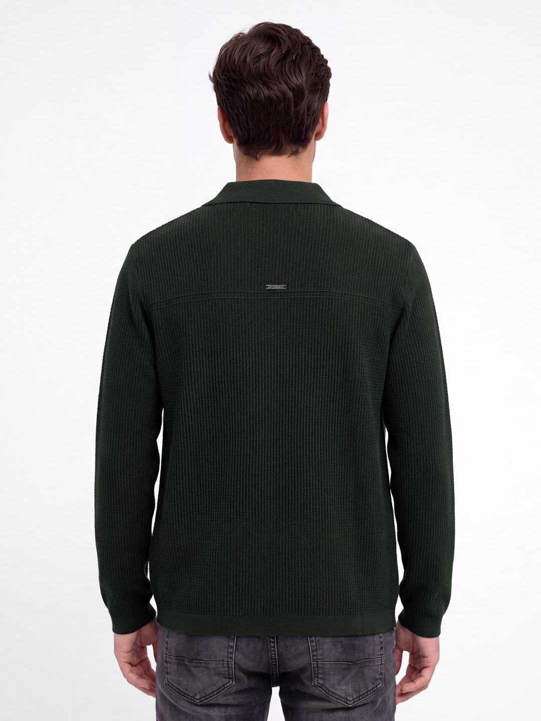Iconic Men Green Textured Regular Fit Blazer