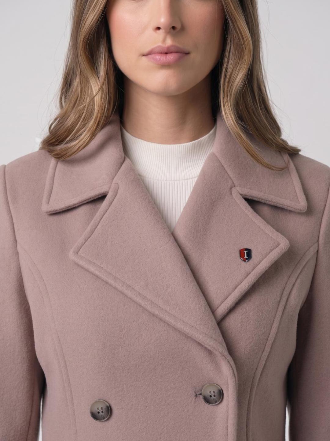 Iconic Women Brown Solid Regular Fit Overcoat