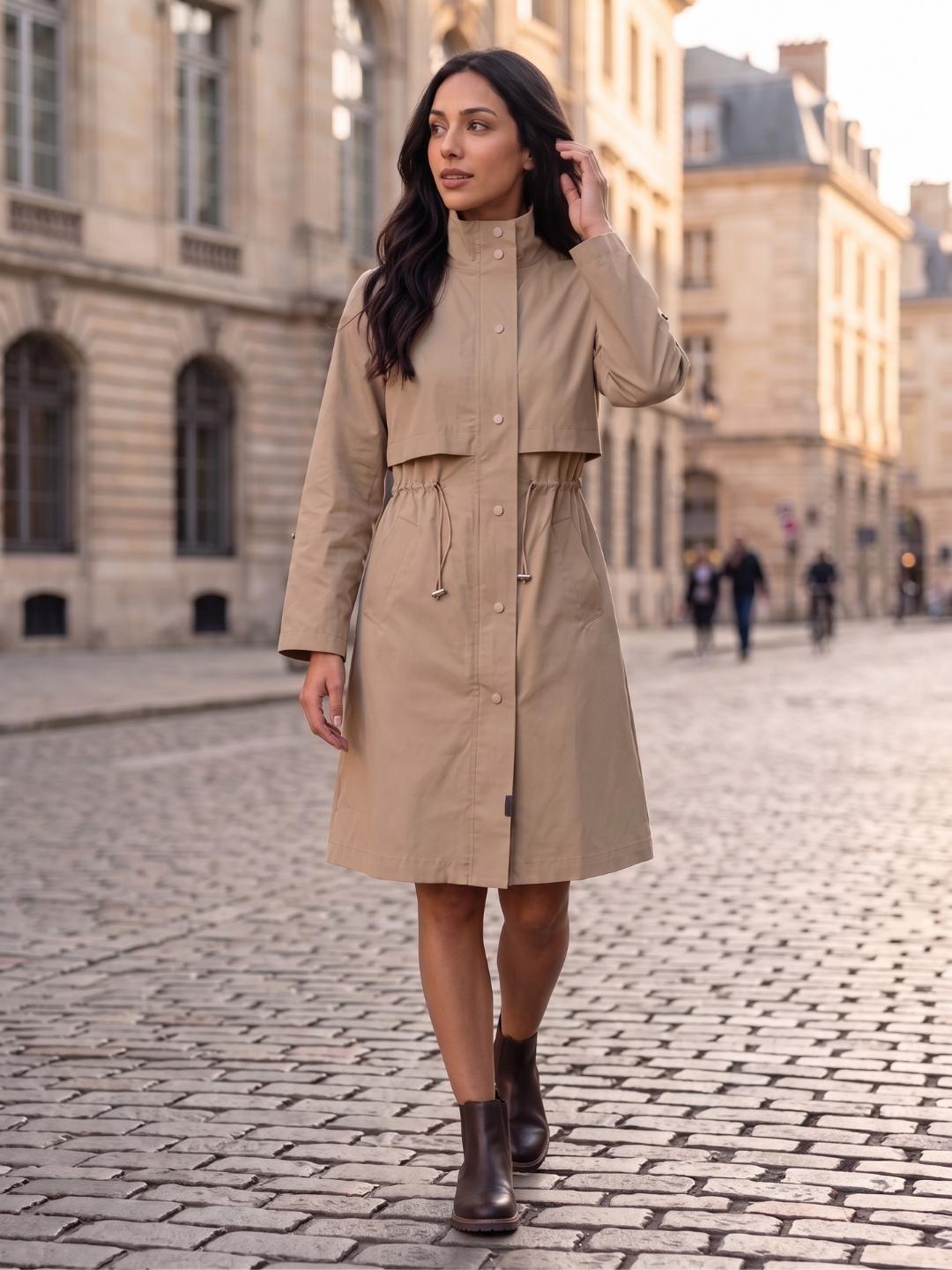 Iconic Women Brown Regular Fit Solid Dress