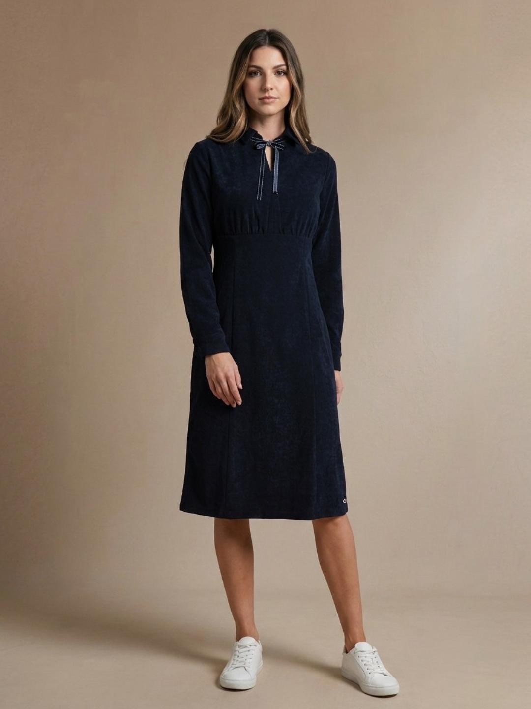 Iconic Women Blue Regular Fit Solid Dress