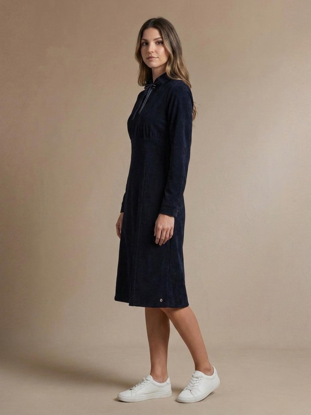 Iconic Women Blue Regular Fit Solid Dress