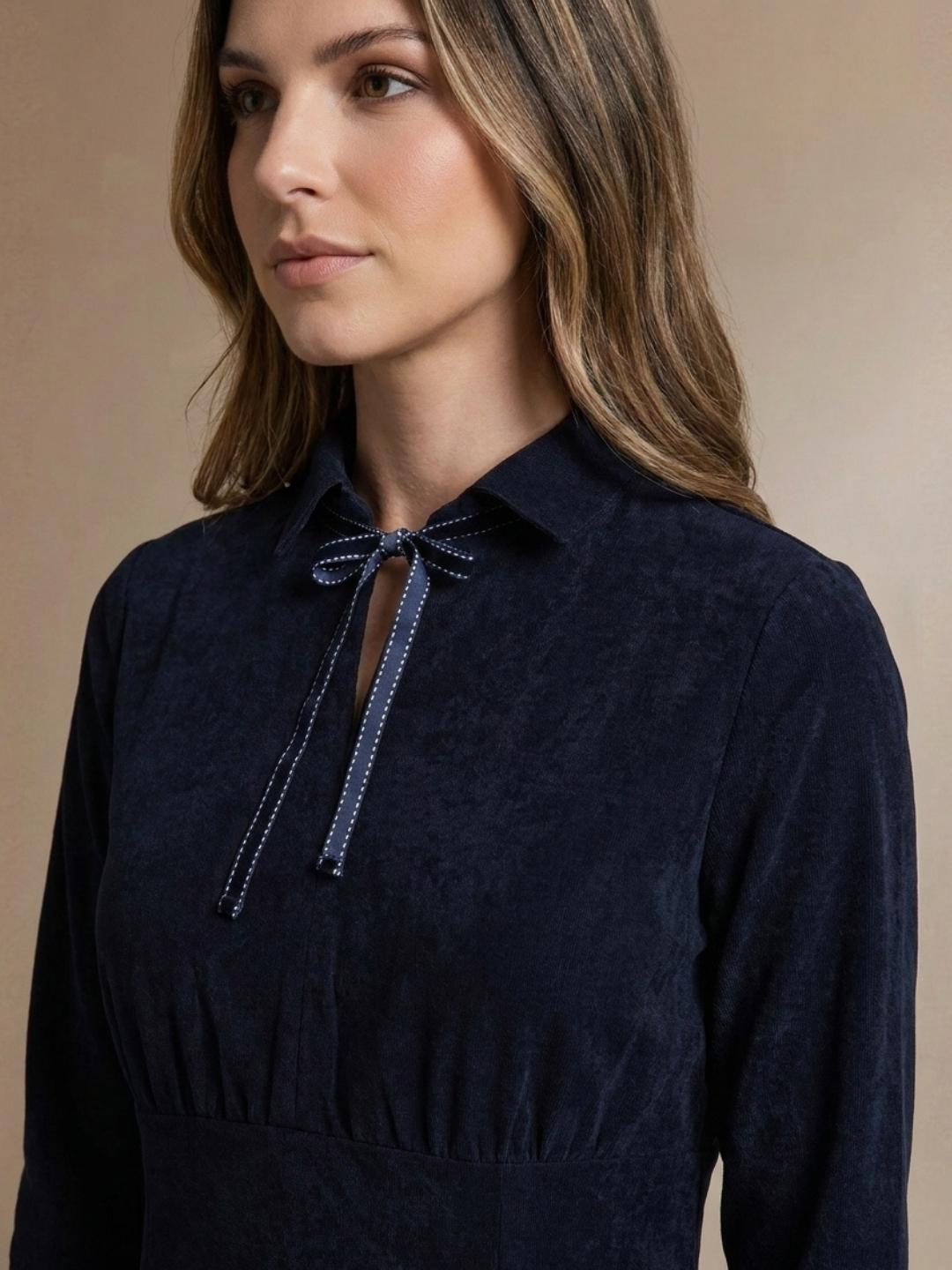 Iconic Women Blue Regular Fit Solid Dress