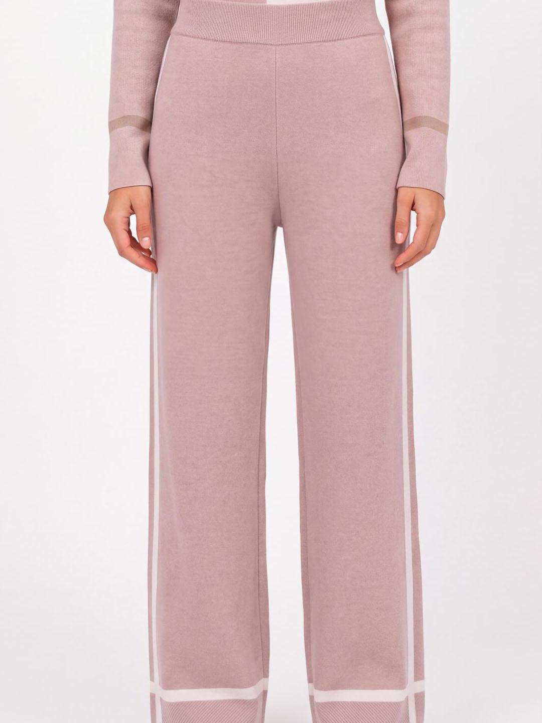 Iconic Women Pink Solid Straight Fit Sweatpant