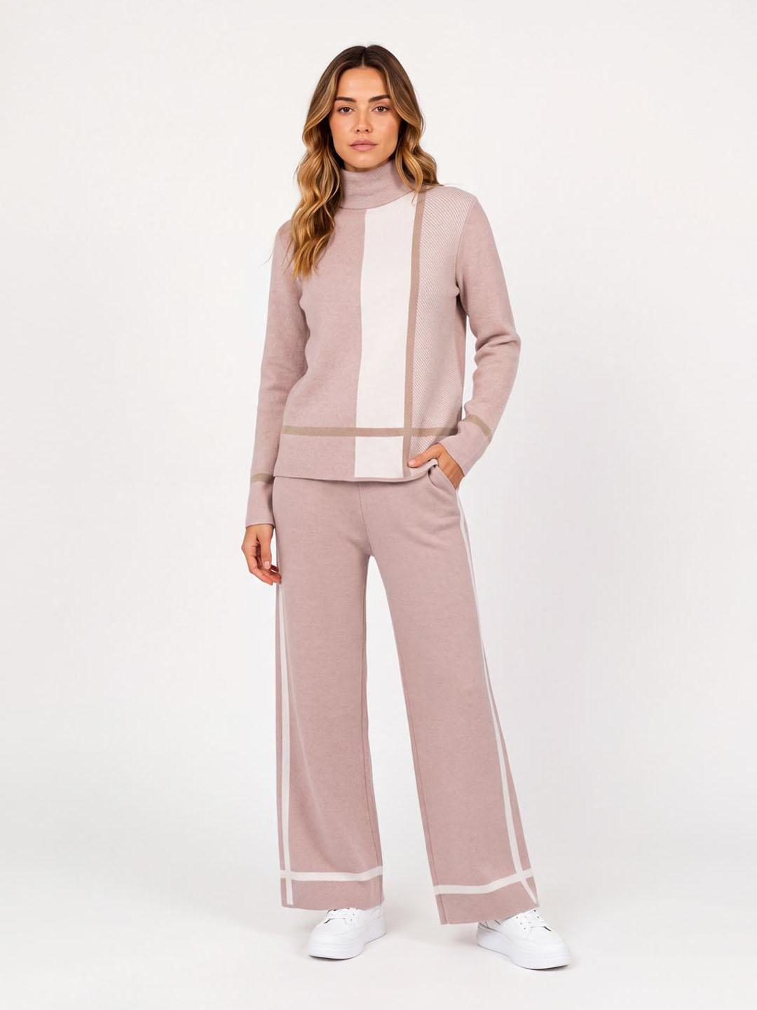 Iconic Women Pink Solid Straight Fit Sweatpant