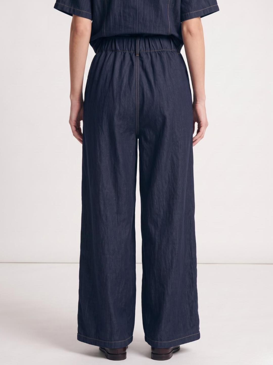 Iconic Women Blue Solid Wide Leg Pant
