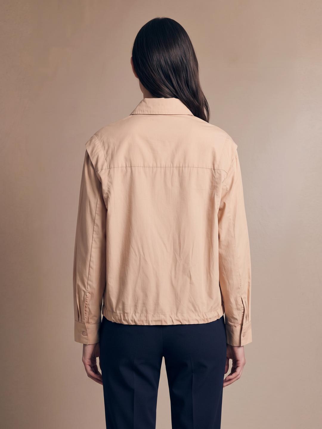 Iconic Women Brown Loose Fit Solid Cotton Shirt