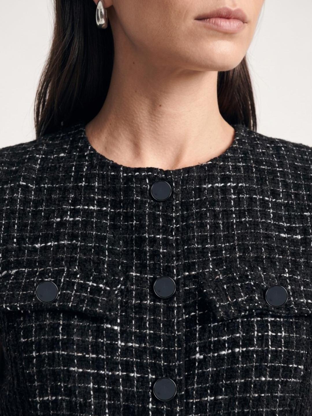 Iconic Women Black Textured Regular Fit Top