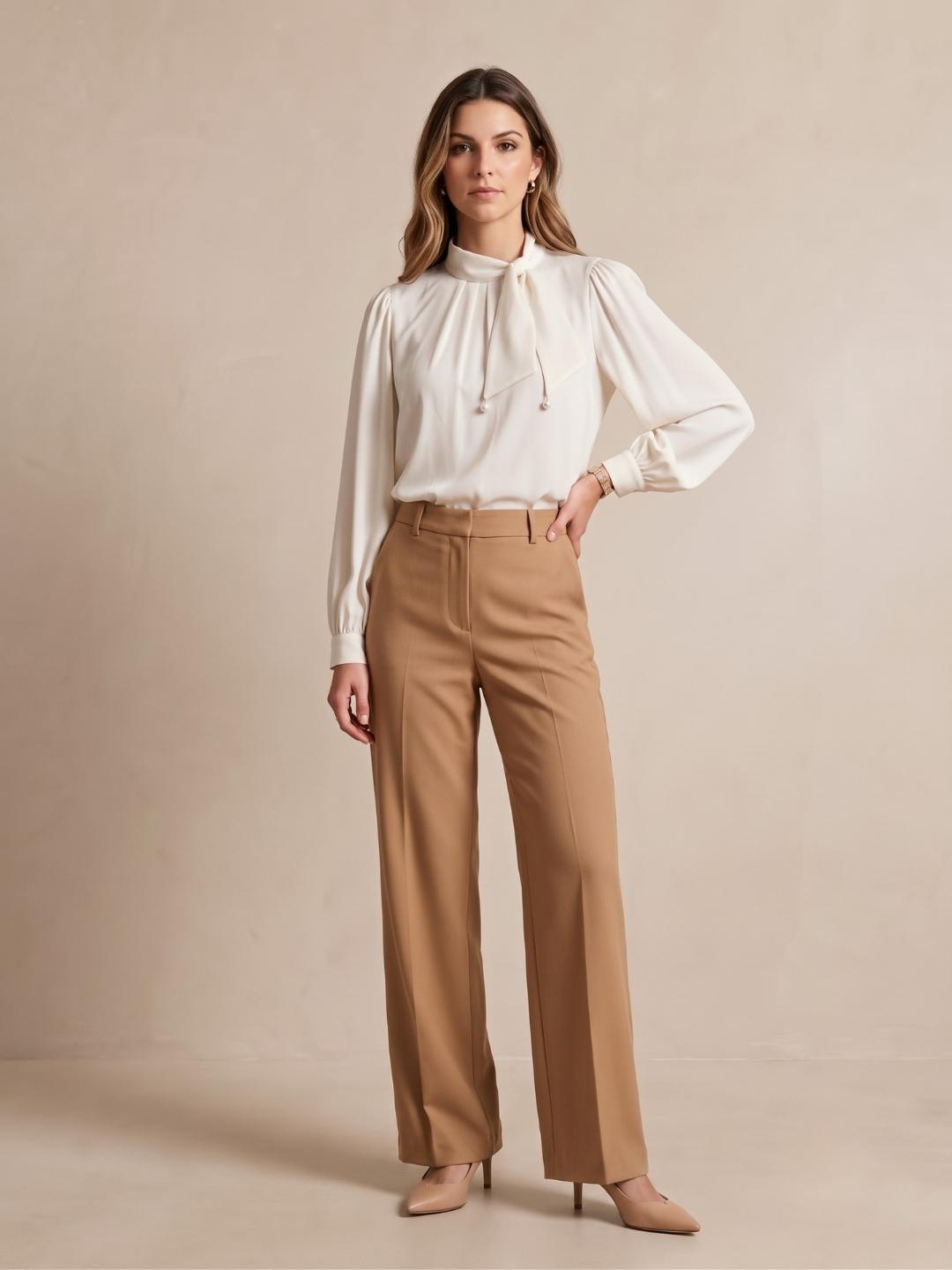 Iconic Women Off White Solid Straight Fit Cotton Top