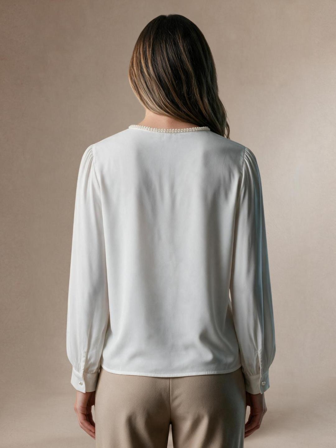 Iconic Women White Solid Regular Fit Top