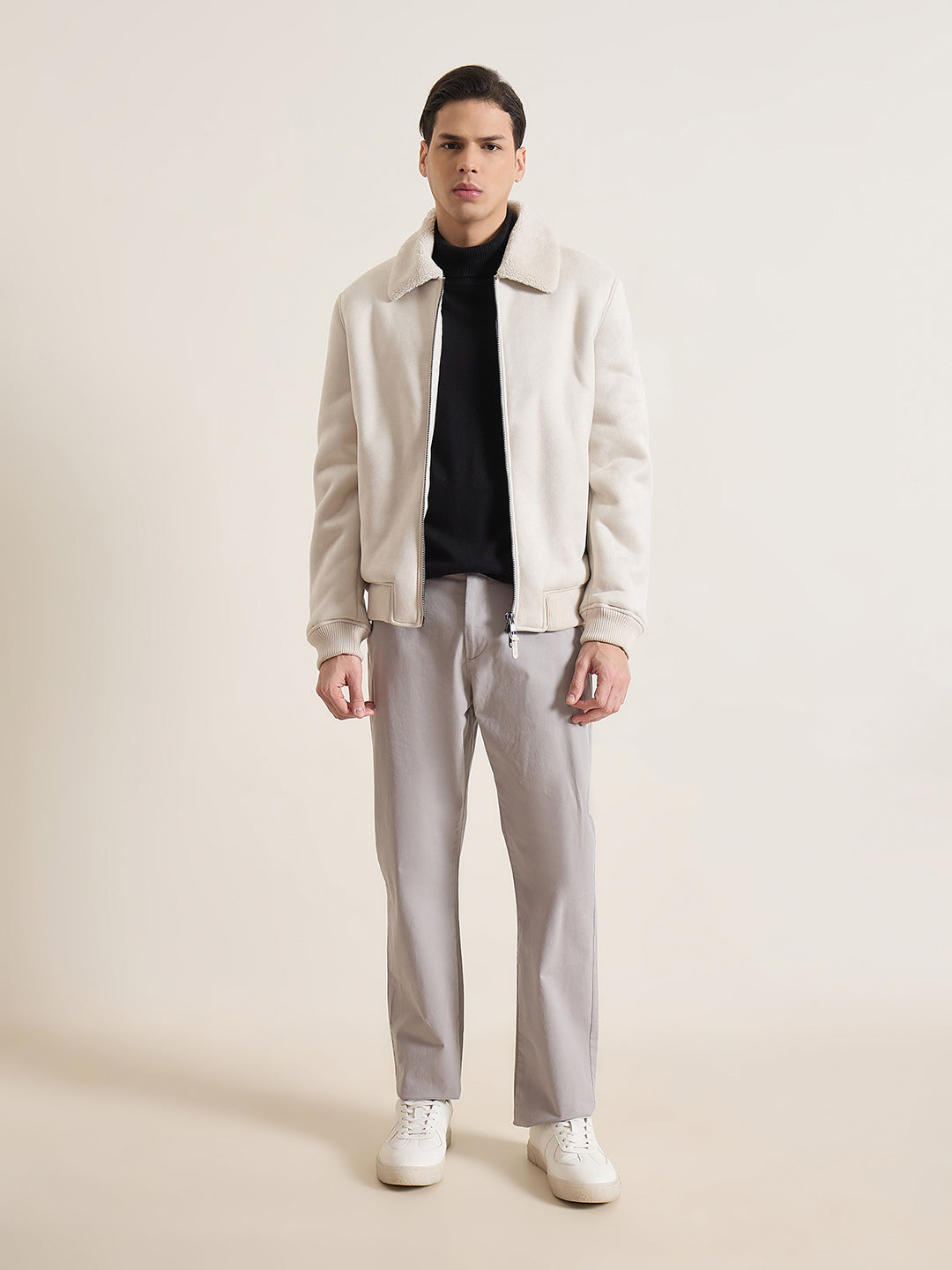ANTONY MORATO Men Cream Solid Jacket