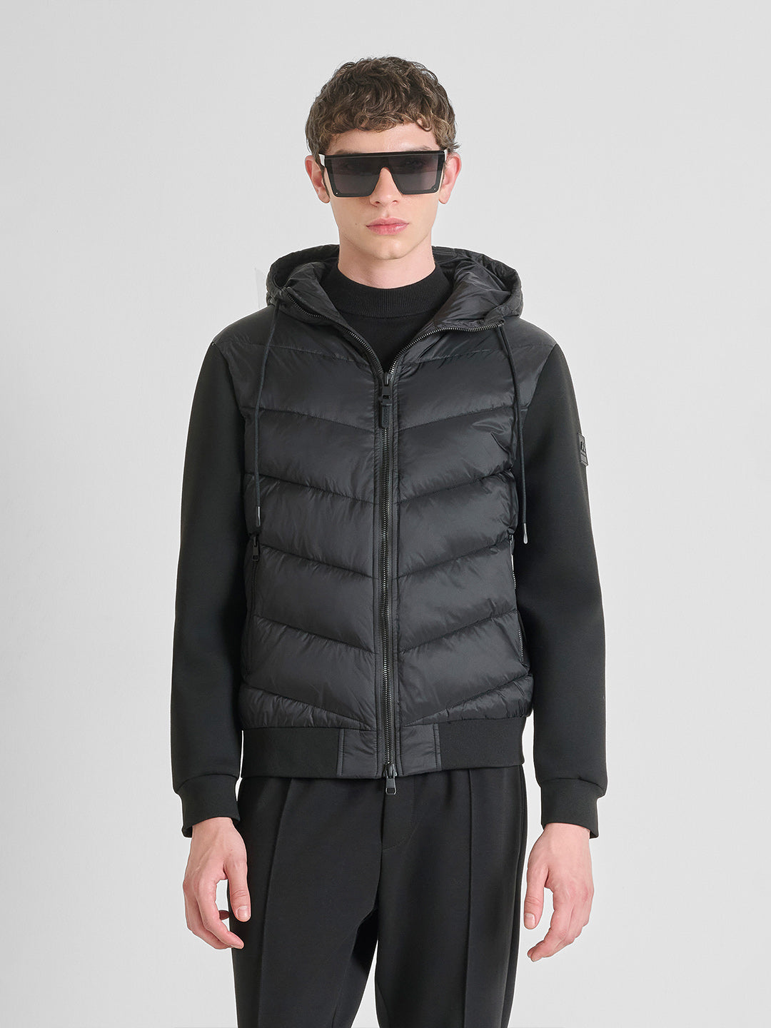 ANTONY MORATO Men Black Quilted Puffer Jacket