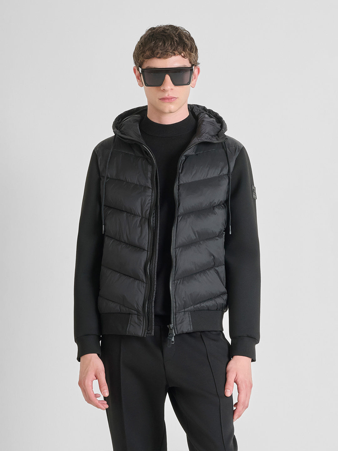 ANTONY MORATO Men Black Quilted Puffer Jacket