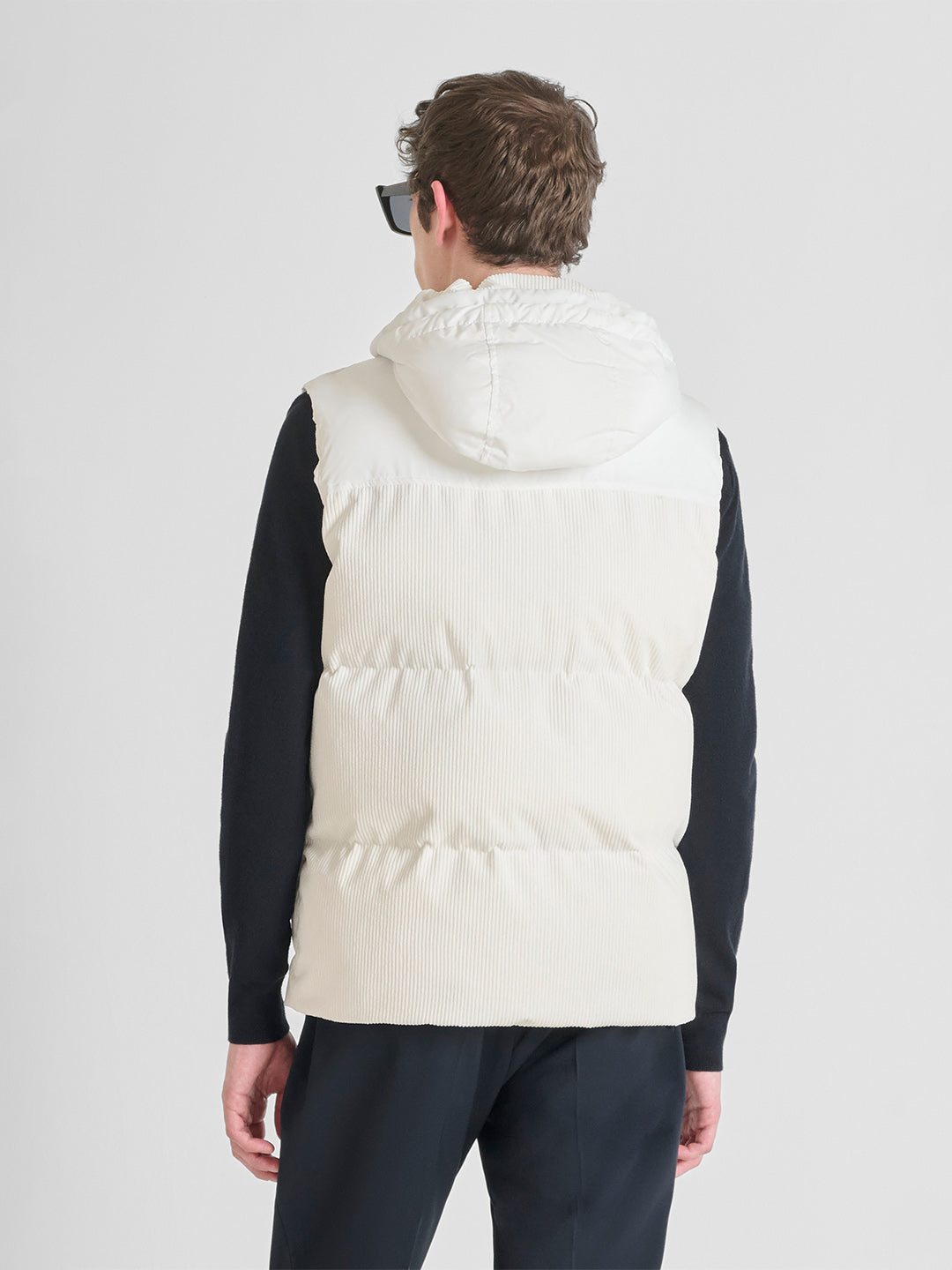 ANTONY MORATO Men White Quilted Corduroy Puffer Jacket