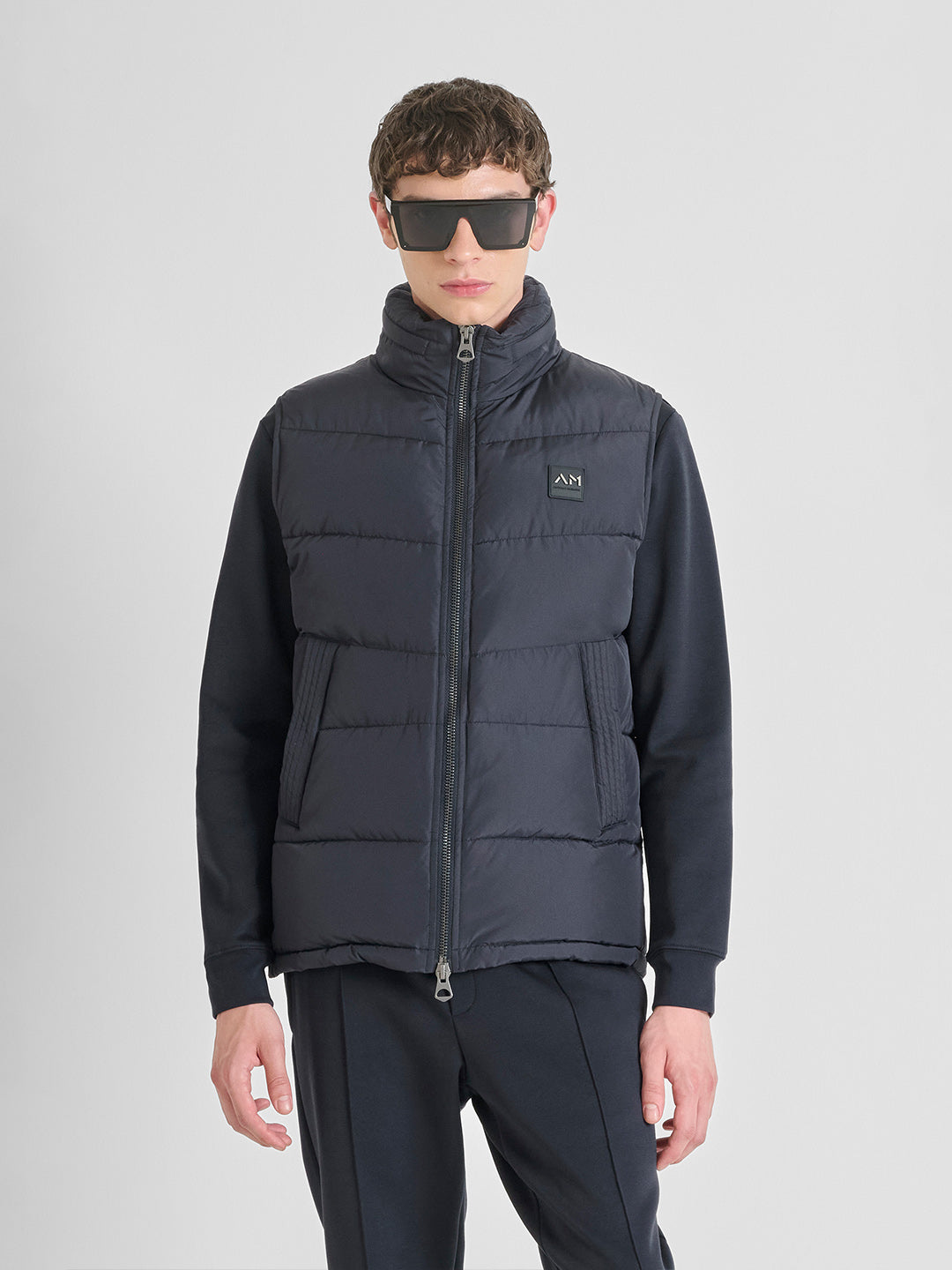 ANTONY MORATO Men Navy Blue Regular Fit Jacket