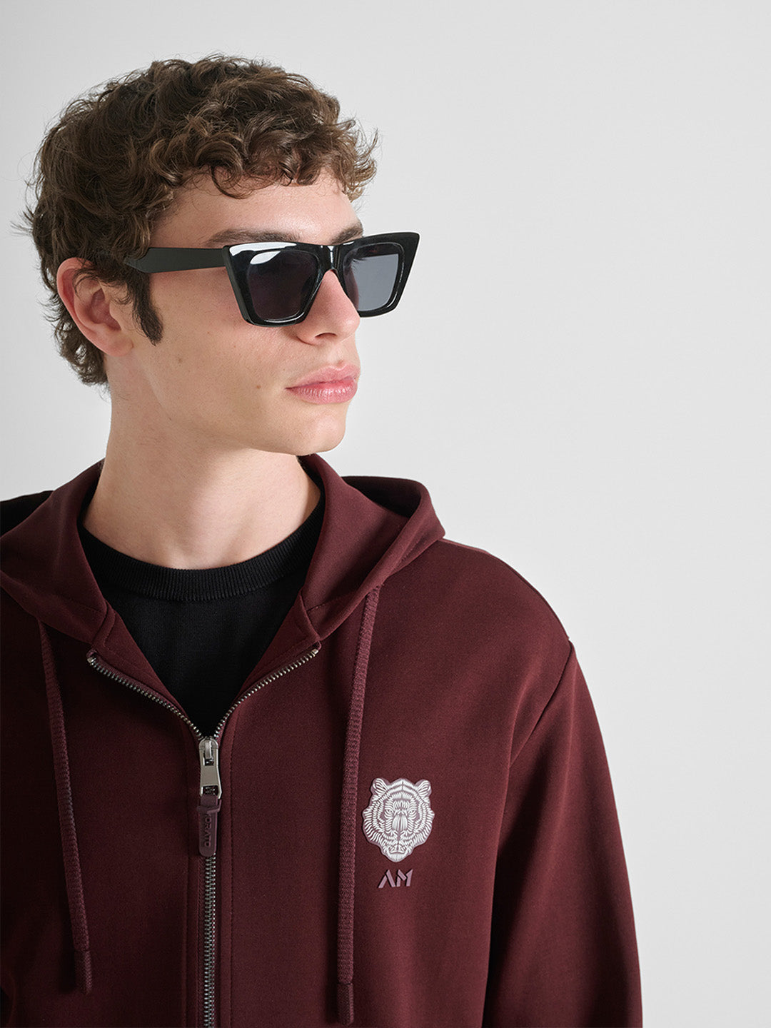 ANTONY MORATO Men Maroon Hoodie Sweatshirt