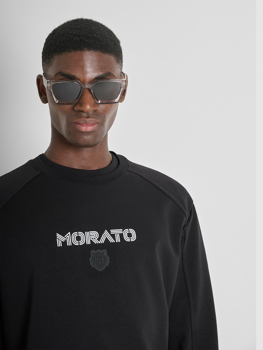ANTONY MORATO Men Black Cotton Sweatshirt