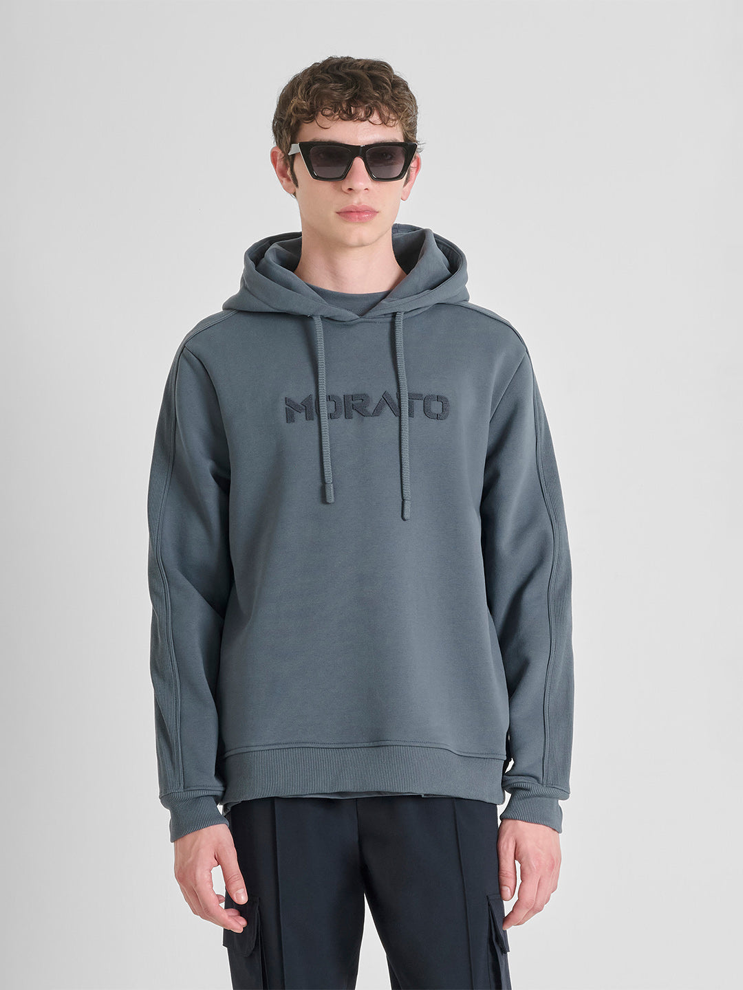 ANTONY MORATO Men Dark Grey Cotton Sweatshirt