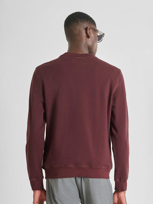 ANTONY MORATO Men Maroon Printed Cotton Sweatshirt