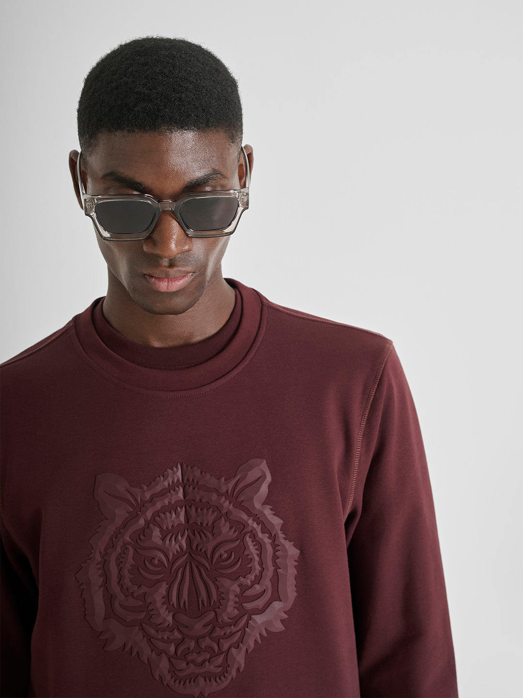 ANTONY MORATO Men Maroon Printed Cotton Sweatshirt