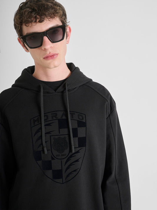 ANTONY MORATO Men Black Printed Cotton Sweatshirt