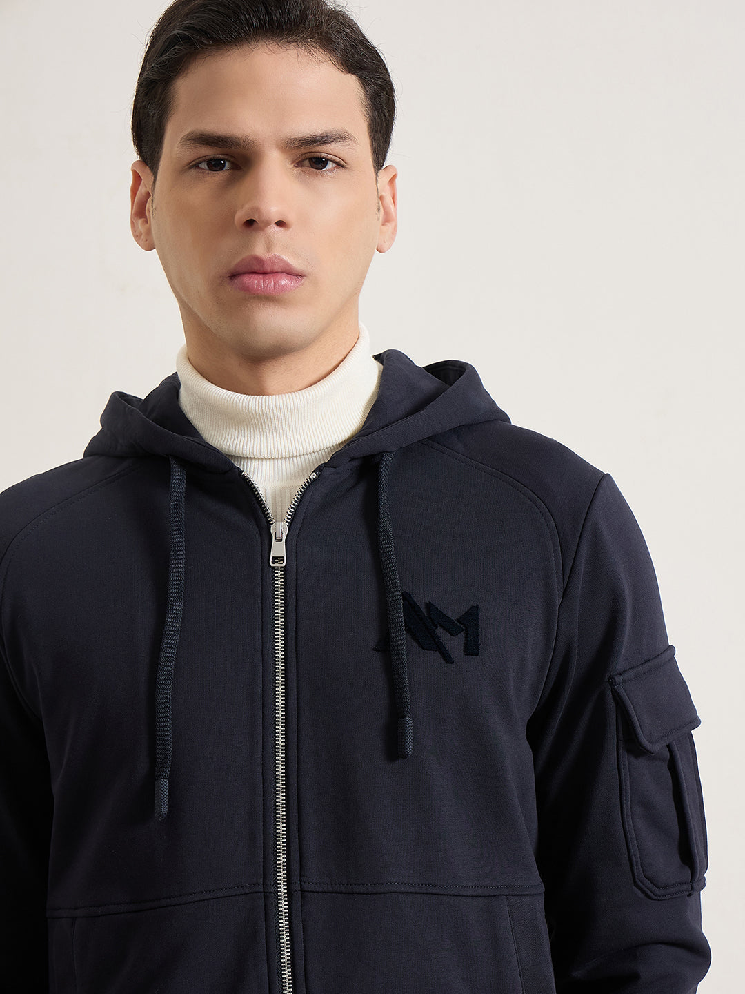 ANTONY MORATO Men Navy Blue Solid Sweatshirt