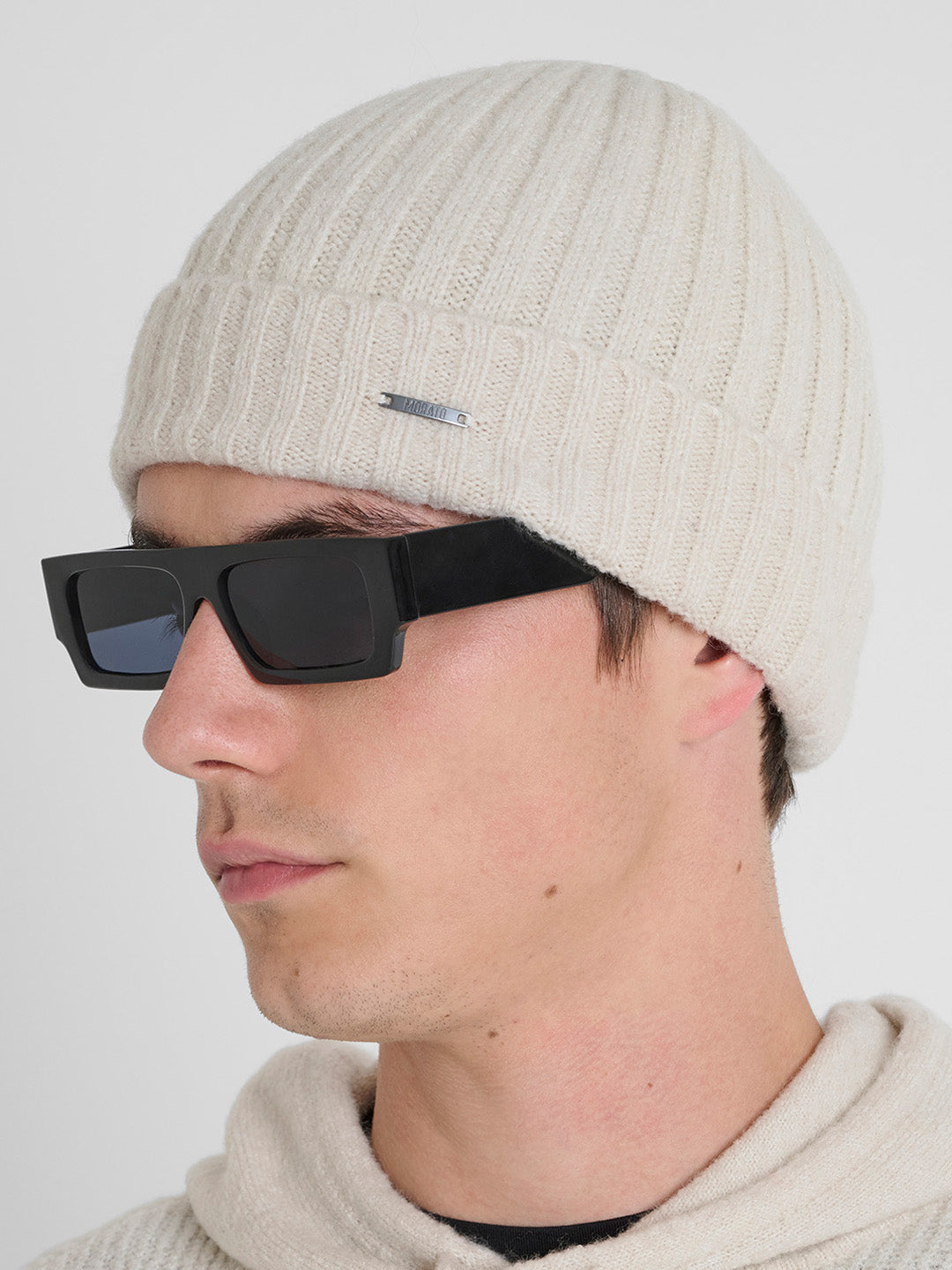 ANTONY MORATO Men Cream Regular Fit Beanies