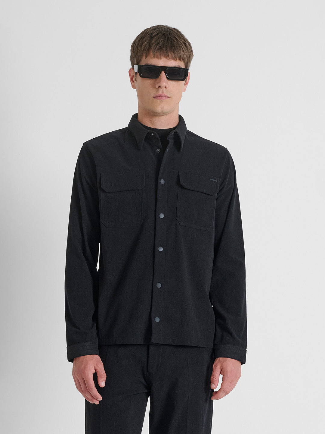 ANTONY MORATO Men Black Corduroy Shirt