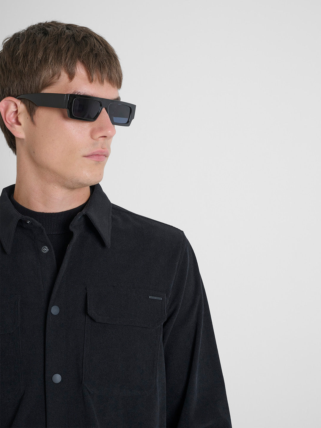 ANTONY MORATO Men Black Corduroy Shirt