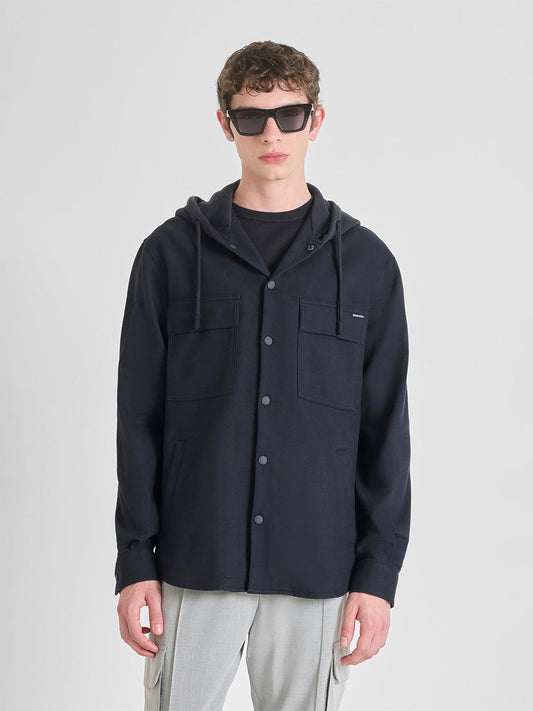 ANTONY MORATO Men Navy Blue Cotton Shacket