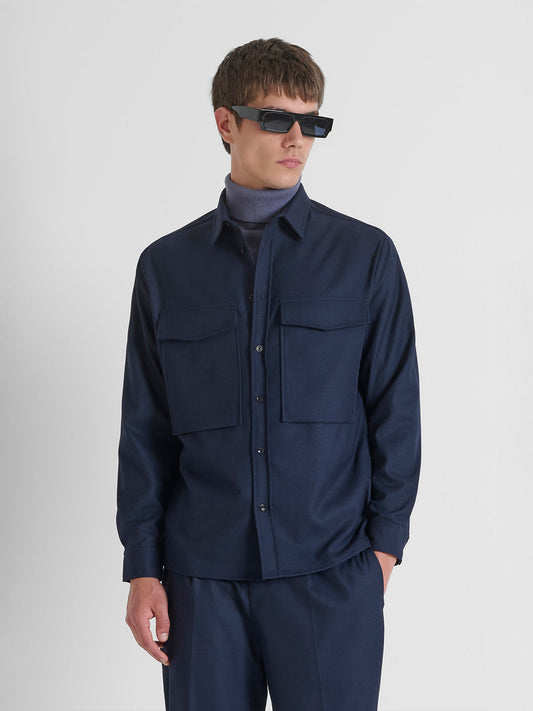 ANTONY MORATO Men Navy Blue Relaxed Fit Shirt