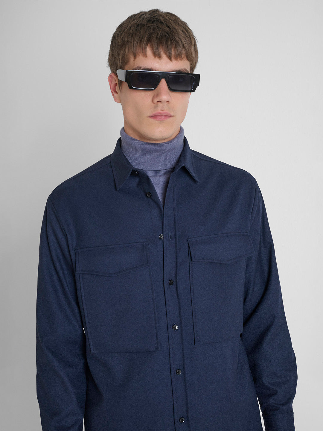 ANTONY MORATO Men Navy Blue Relaxed Fit Shirt