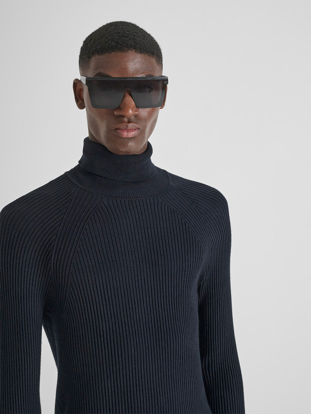 ANTONY MORATO Men Navy Blue Skinny Fit Sweater