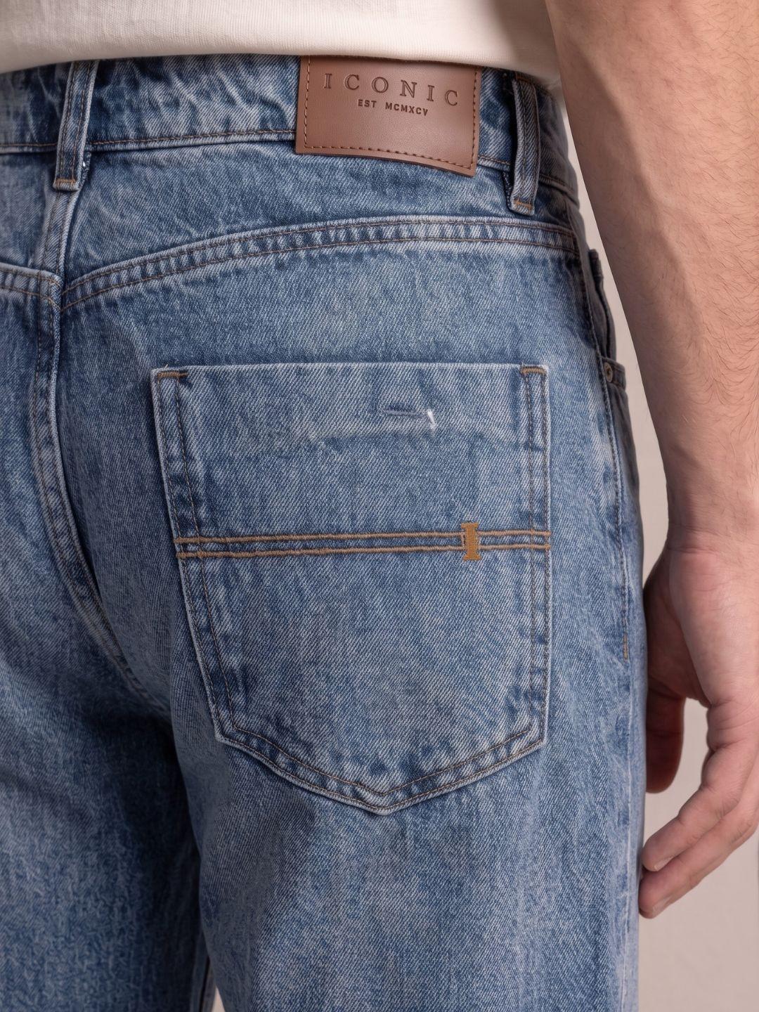 Iconic Men Blue Regular Fit Solid Jeans