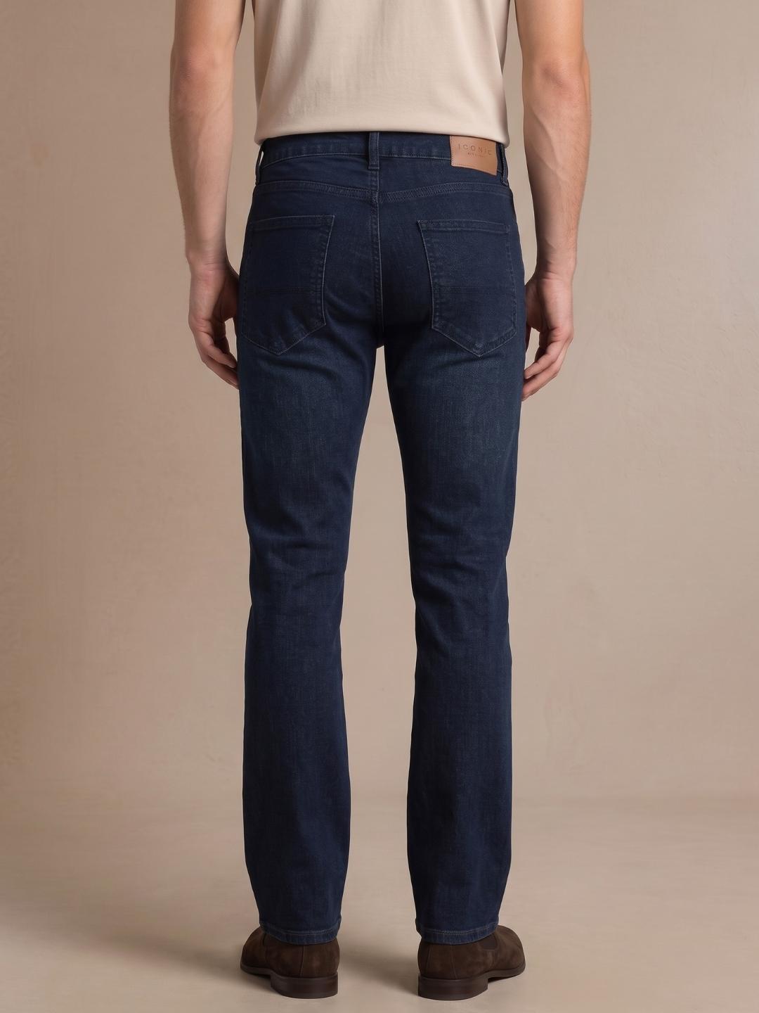 Iconic Men Blue Bootcut Solid Jeans