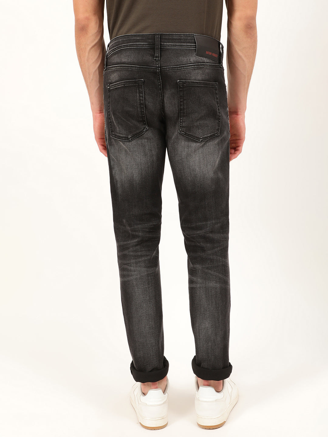 Antony Morato Men Black Slim Fit Heavy Fade Jeans