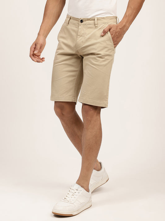Lindbergh Men Sand Solid Regular Fit Shorts