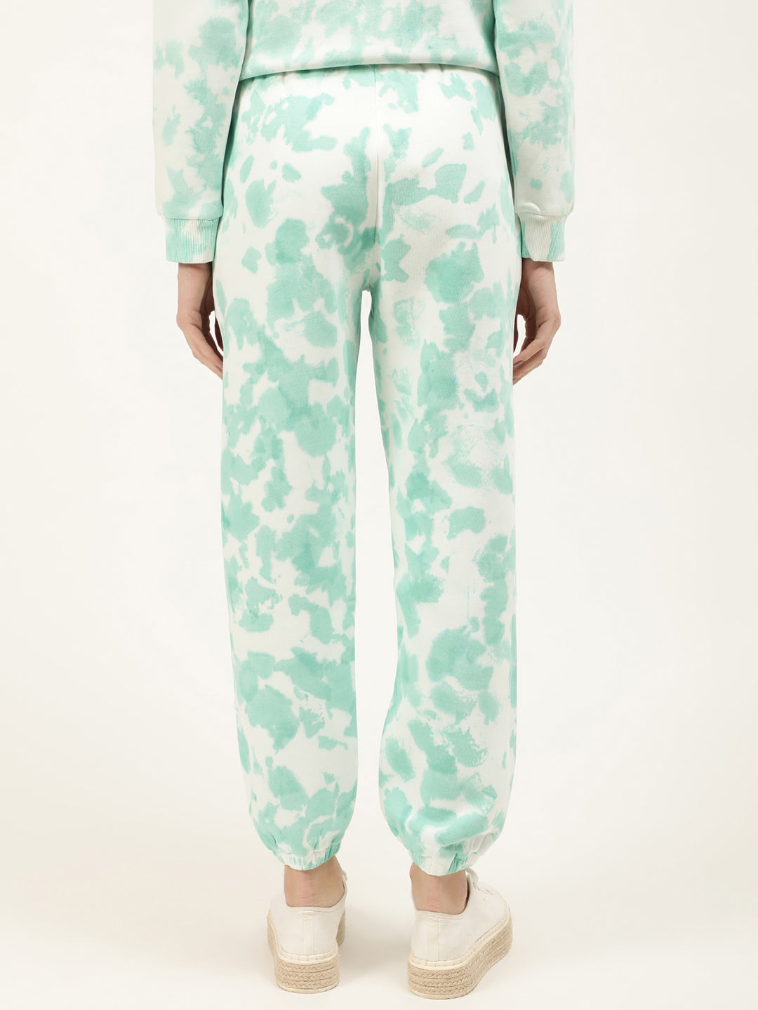 Elle Women Teal Dyed Regular Fit Sweatpant