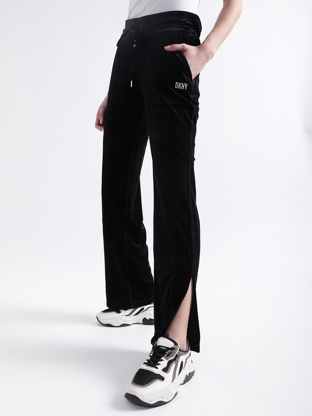DKNY Women Black Regular Fit Sweatpant