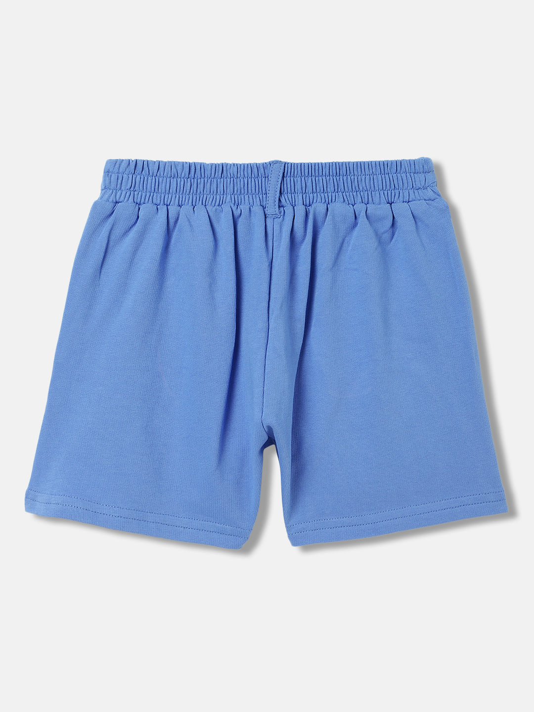 Elle Kids Girls Blue Solid Relaxed Fit Shorts