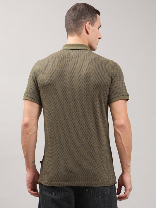 Matinique Men Green Solid Polo TShirt