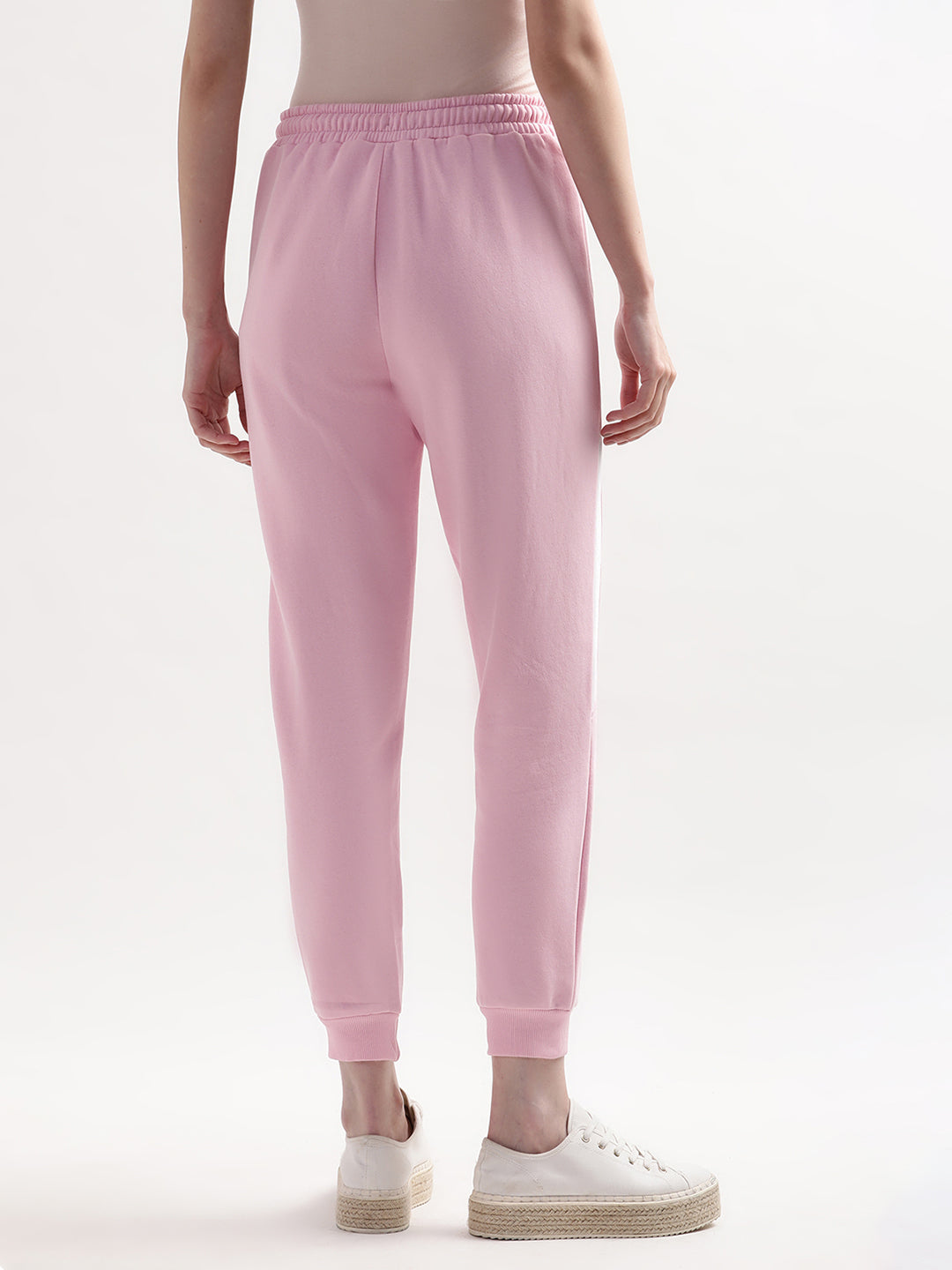 Elle Women Pink Solid Regular Fit Sweatpant