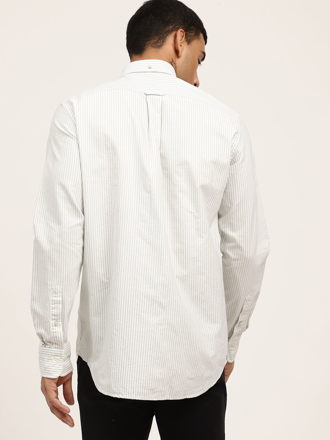 Gant Green Striped Regular Fit Shirt