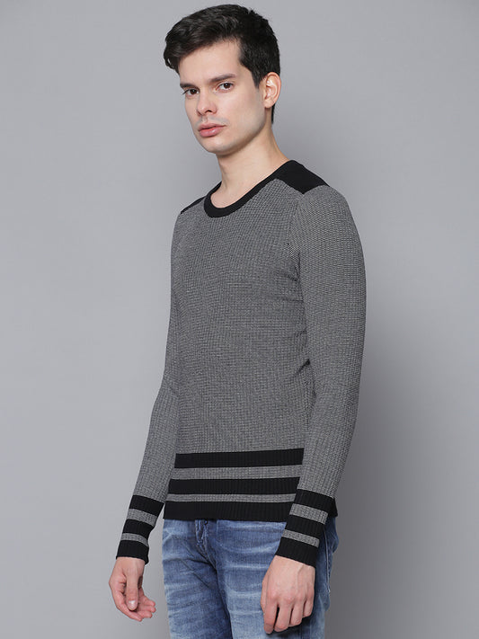 Antony Morato Men Black Solid Round Neck Sweater