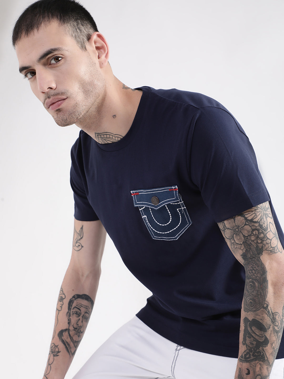 True Religion Navy Regular Fit T-Shirt