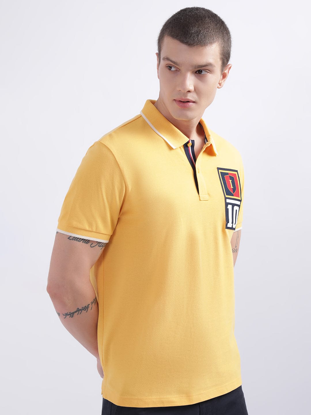 Iconic Men Yellow Polo Tshirt