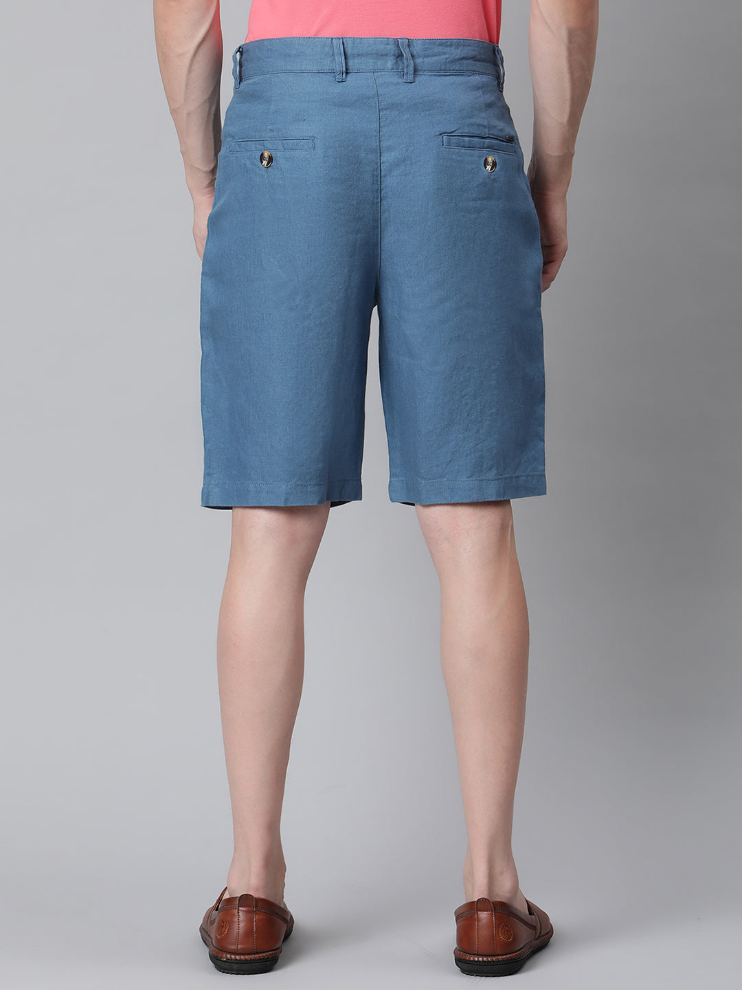 Harsam Men Teal Blue Solid Shorts